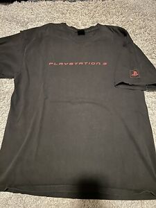 2006 Sony PlayStation 3 Video Game Promo Shirt Red Spellout Mens Size X-Large