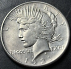 1921 $1 Peace Silver Dollar. Nice AU Details, Cleaned