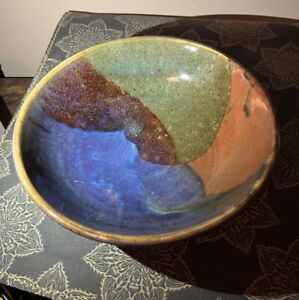 Signed Colorful Art Pottery Bowl
