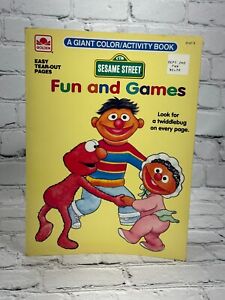 Golden A Giant Coloring Book Sesame Street Fun and Games  by Anne Duax [1991]