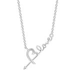 925 Sterling Silver Love Heart Arrow Necklace Gifts for Her, Girl, Graduation