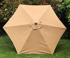 Patio Umbrella Canopy Top Cover Replacement SAND COLOR Fit 9Ft 6-Rib Umbrella