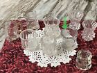 Vintage Lot Of 9 Clear Glass Toothpick Holders Random Collection