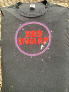 Red Dwarf Smeg Off TV Promo Black Double Sided Graphic T Shirt Mens Size XXL