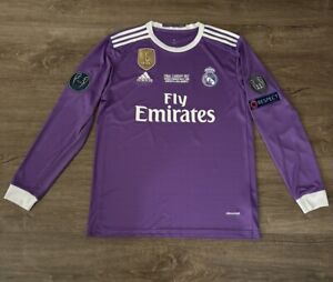 UCL Final Jersey Real Madrid 2016-17 Purple Ronaldo #7 Long Sleeve