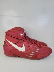 Nike Speed sweep V wrestling shoes Size 8.5 Red Boxing Boots MMA Lopro RARE