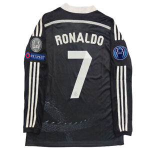 Ronaldo 7 jersey Real Madrid 2014/15 Third Kit Long sleeve Black Dragon Jersey