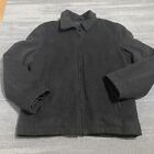 Banana Republic Jacket Mens Medium Gray Wool Lined Full Zip Up Bomber Coat Adult