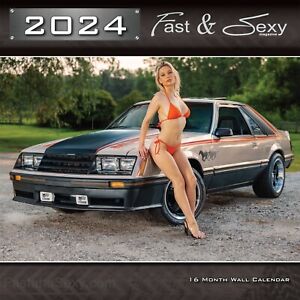 2024 Fast & Sexy Car Girl Wall Calendar 12x12 inches (PG Version)