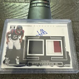 New Listing2023 Impeccable Will Anderson Jr Elegance RPA Rookie Helmet Patch Auto RC # /75