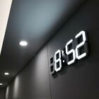 3D-Modern Digital LED Wall Clock 24/12 Hour Display Timer Alarm Home USB Durable