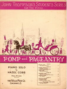 New ListingPomp and Pageantry, 1938 vintage sheet music solo for the beginning piano player