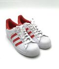 Adidas Men's Superstar White Lace Up Low Top Athletic Shoes - Size 8.5