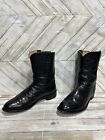 Justin VTG Men's Black Leather Roper Western Cowboy Boots USA Made 3133 Sz 13E
