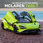 1:24 Mclaren 765LT Sports Car Models Alloy Diecast Toy Vehicle W/ Sound & Light