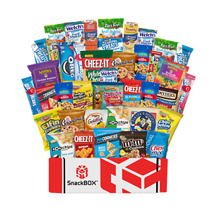 SnackBOX Care package for College students, Military, Office Snacks, Bulk....