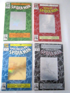 AMAZING SPIDERMAN 30th ANNIVERSARY COMPLETE HOLOGRAM VF SET OF FOUR+posters