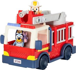 Bluey Firetruck Exclusive Firefighter Bingo Bluey and Bob Bilby Figures Toy New