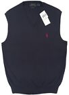NEW Polo Ralph Lauren Sweater Vest!   Navy or Gray   Slimmer Fit  Pima Cotton