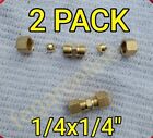 2 PACK Watts Brass Compression Union Fittings 1/4