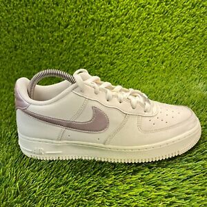 Nike Air Force 1 Womens Size 8.5 Beige Athletic Casual Shoes Sneakers 314219-021
