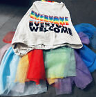 LARGE Welcome Everyone Rainbow Pride Dog Costume Tutu Skirt & Cropped Tank Top