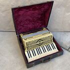 Morelli Vintage Accordion Mother Of Pearl Made In Italy W/ Case - BEAUTIFUL