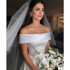 2023 Wedding Dresses Satin Off The Shoulder Longue Robe De Soiree Simple Bride
