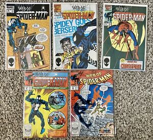 Web of Spider-Man Mixed Lot of 5 comics #12-14 35 36 1st Tombstone Marvel F/FV+