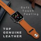 Genuine Leather iWatch Strap for Apple Watch Band Series 9 8 7 6 5 4 SE Ultra