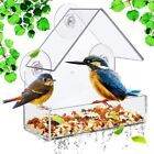 Bird Feeder Acrylic Transparent Window Bird Feeder Tray Bird House Pet Feeder