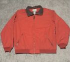LL Bean Warm Jacket Mens Red Coat Vintage Flannel Lined Full Zip Tall Size XL