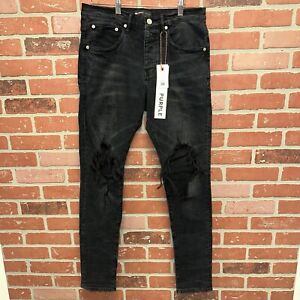 100% AUTHENTIC Men’s Purple Brand Slim Fit Jeans Black Style Size 30 🔥🔥