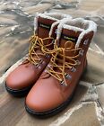 Dr. Martens Tan Combs Faux Fur-Lined Ankle Casual Combat Boots Women's US 9 UK 7