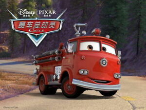 Disney Pixar Cars Red Fire Truck Metal 1:55 Diecast Toys Car  Kid Gifts