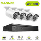 SANNCE 4K 8CH NVR 3MP POE Security Camera System Two Way Audio Recording Outdoor