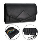 Mobile Phone Holster Leather Wallet Case Pouch Belt Loop for iPhone Samsung Moto