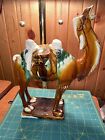 Chinese Pottery War Camel Tang Dynasty Style with Sancai Drip Glaze 13 in Tall