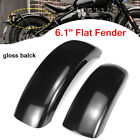 6.1'' Gloss Black Front Rear Steel Fender Custom For Harley Bobber Cafe Racer