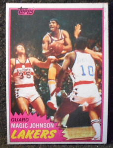 1981-82 Magic Johnson Topps ( 3rd Year ) card #21.....Los Angeles Lakers