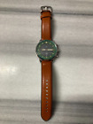 Fossil Men's Hybrid HR Smartwatch Neutral Brown Leather & Green Face FTW7026!