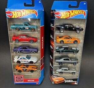 2023 Hot Wheels Fast & Furious 5 pack +Nissan 5 Pack Supra Skyline Charger Must.