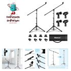 Microphone Stand 2 Pack, Tripod Mic Stand Adjustable Boom Height, with Carry ...