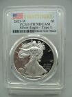 2021-W Proof American Silver Eagle Type 1 PCGS PR 70 Deep Cameo First Strike