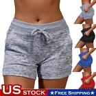 Womens Summer Sports Solid Shorts Ladies Elastic Waist Casual Short Hot Pants US