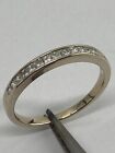 14KT White Gold Diamond Channel Ring Size 8 2.2g