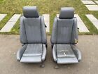 BMW e30 318is 325is grey leather sport seats right and left OEM material
