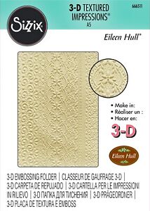 Sizzix Lace 3D Embossing folder #666511 Retail $16.99 Eileen Hull- new size