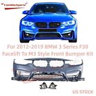 For 2012-2019 BMW 3 Series F30 Faceift To M3 Style Front Bumper Kit W/ Fog Holes