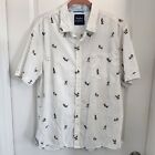 Disney Parks Tommy Bahama Mickey Mouse Button Up Camp Shirt White Men XL
